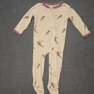 Kyte Baby Zippered Footie - Hummingbird - 6-12mo